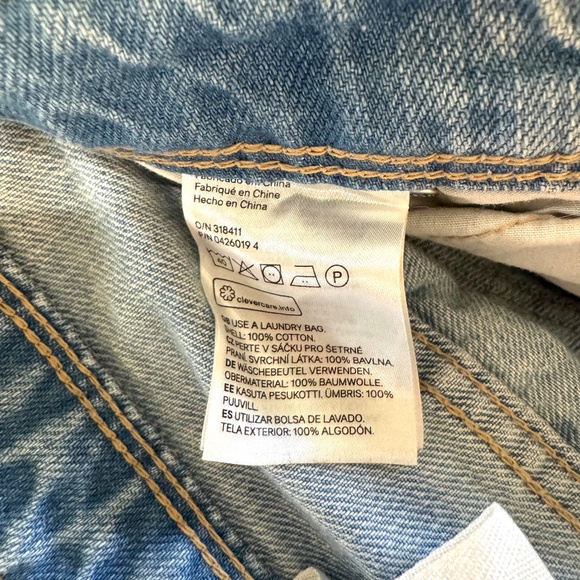 H&M Denim Overalls Long Pants Jean Distressed Knee patch 8 - Picture 9 of 9